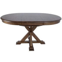 Spisebord HOME4YOU James D106+46x76 cm Rustikk eik