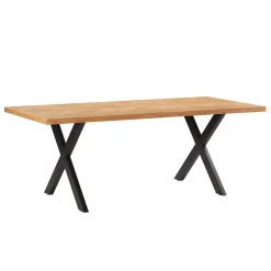 Spisebord HOME4YOU Rowan 200x90x75 cm Fiskebensmønstret eik