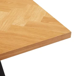 Spisebord HOME4YOU Rowan 200x90x75 cm Fiskebensmønstret eik