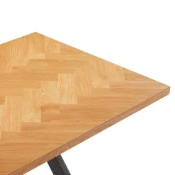 Spisebord HOME4YOU Rowan 200x90x75 cm Fiskebensmønstret eik