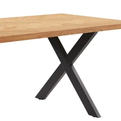 Spisebord HOME4YOU Rowan 200x90x75 cm Fiskebensmønstret eik