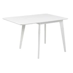 Spisebord HOME4YOU Roxby 80/120x80x76 cm Hvit