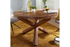 Spisebord Wohnling Rund 120 cm heltre landlig stil Rosentre