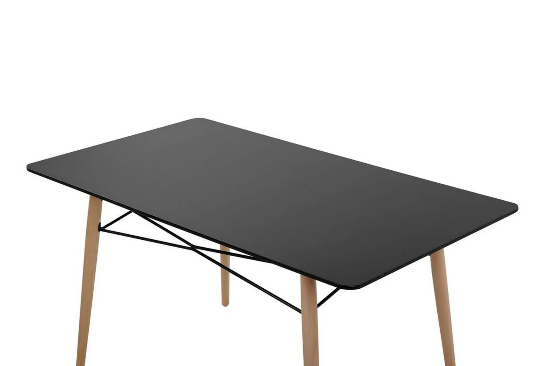 Spisebord 140 x 80 cm svart BIONDI
