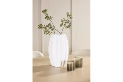 Spisegruppe Copenhagen Rund 140 cm Hvit/Beige med 6 Lilja-stoler