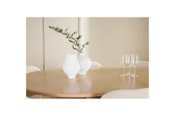 Spisegruppe Strada Rund 120/170 cm Hvit med Lilja Stoler 6 stk