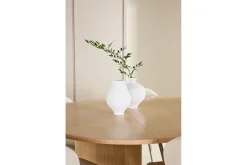 Spisegruppe Strada Rund 120/170 cm Hvit med Lilja Stoler 6 stk