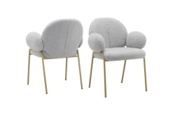 Spisestol Iwama Sett med 2 Lys grå teddy