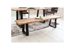 Spisestuebenk Wohnling Heltre tre kant med metallben landstil Uten ryggstøtte, 160 cm