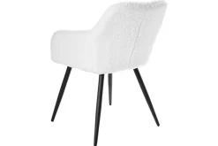 Spisestuestol Casmalia sett av 2 Hvit/Svart
