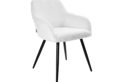 Spisestuestol Casmalia sett av 2 Hvit/Svart