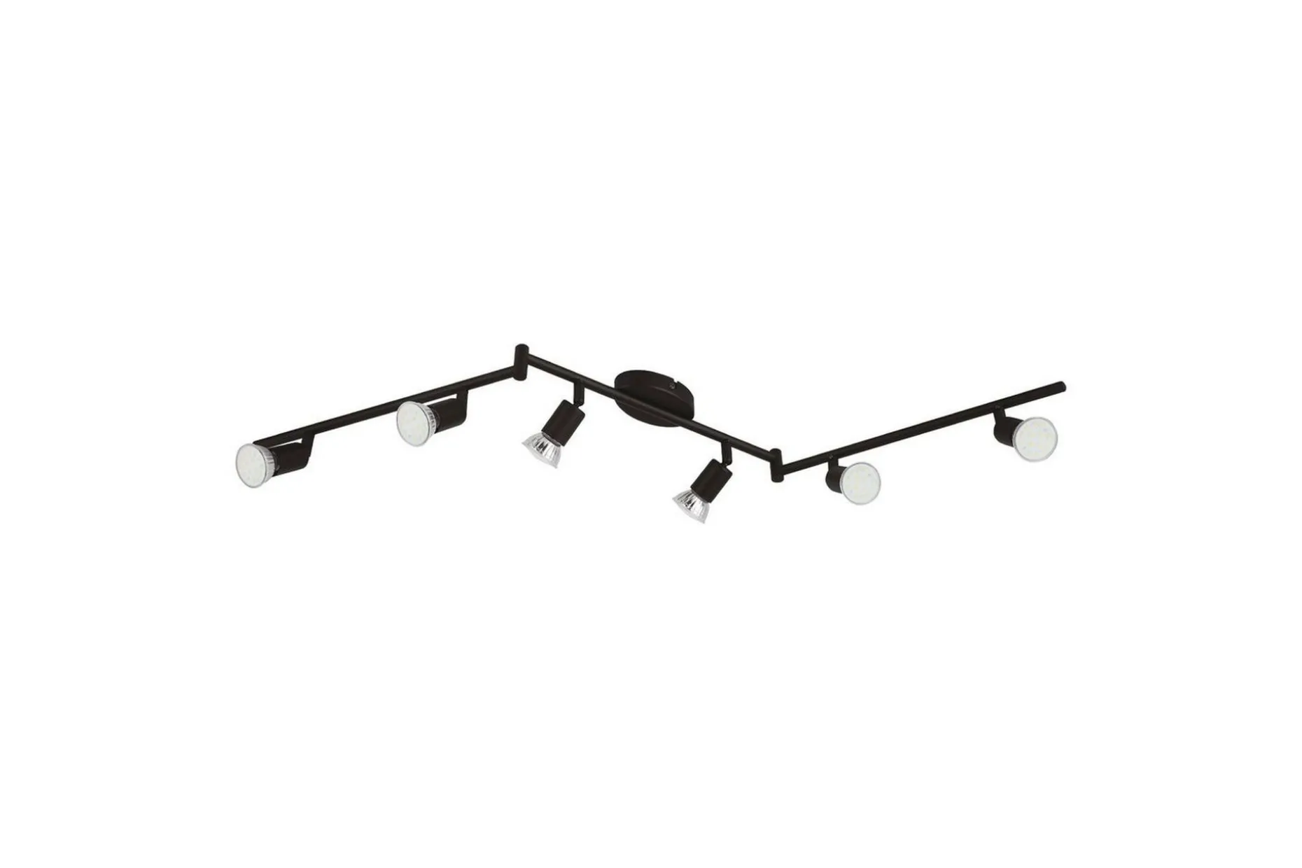 Spotlight Eglo Buzz-LED med 6 lamper svart