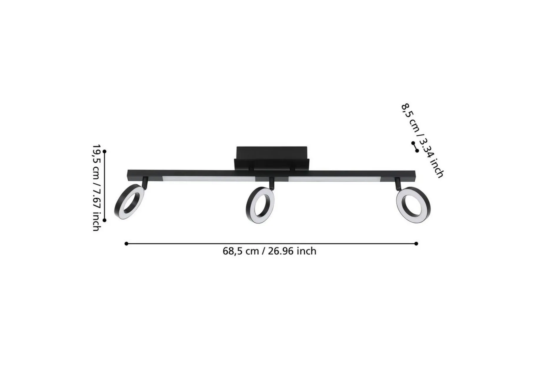 Spotlight Eglo Cardillio 2 med 3 Lamper