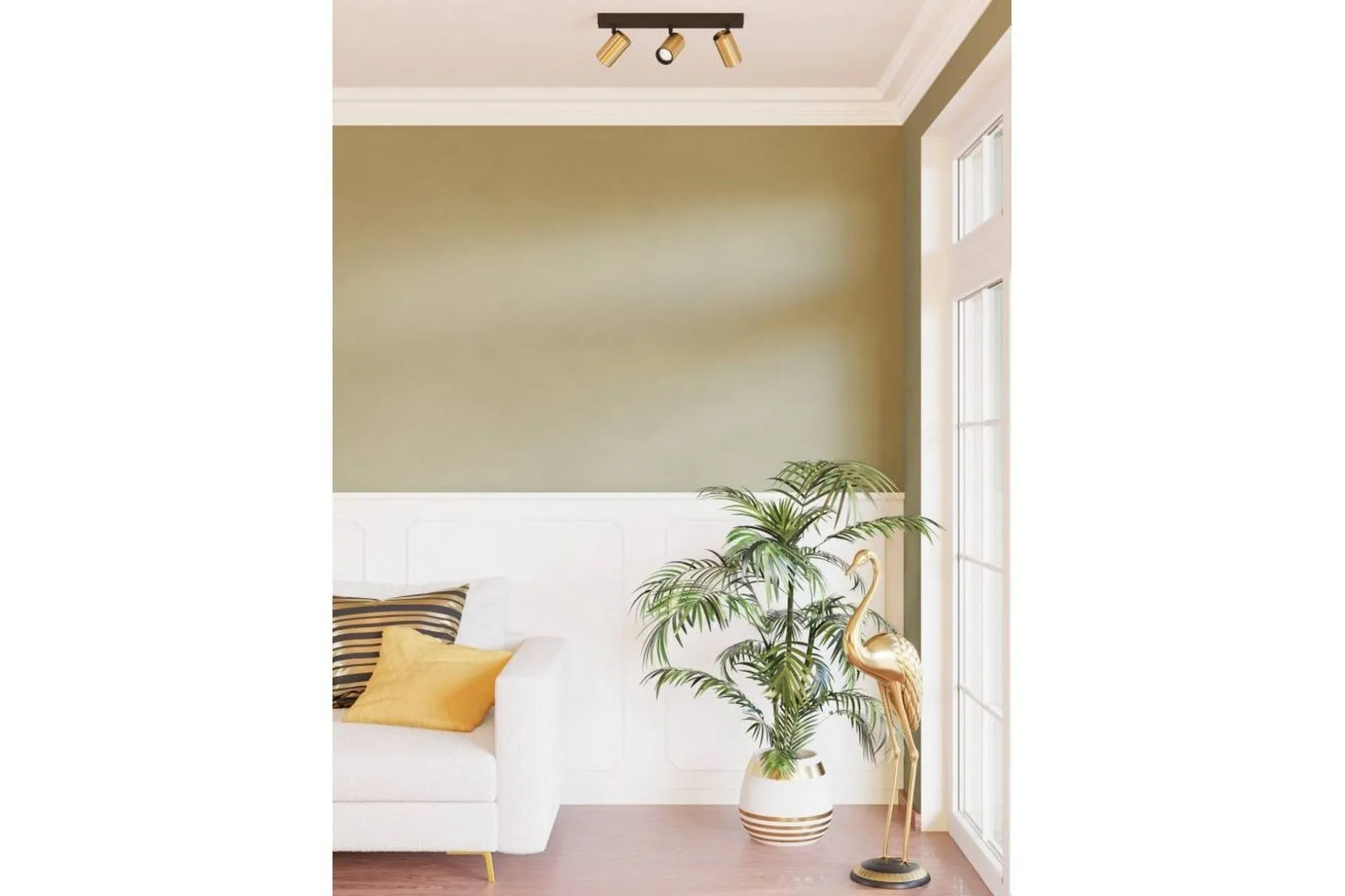 Spotlight Eglo Cumaribo Svart/Messing 3 lamper
