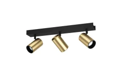 Spotlight Eglo Cumaribo Svart/Messing 3 lamper