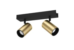 Spotlight Eglo Cumaribo Svart/Messing 2 Lamper