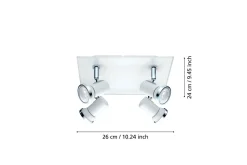 Spotlight Eglo Tamara 1 Kvadrat Hvit, Krom