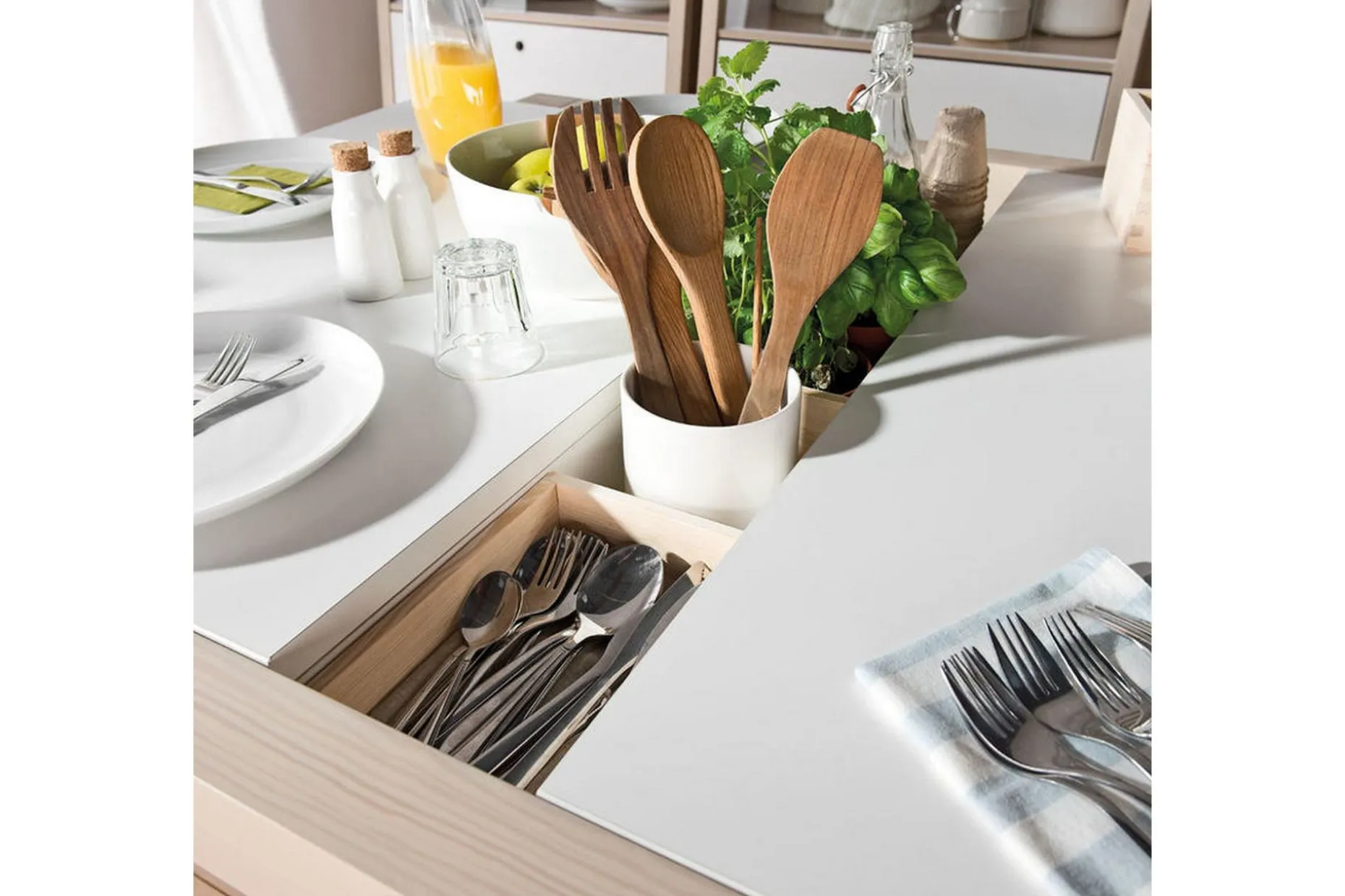 SPOT Sammenleggbart Spisebord Tre / Natur / Hvit