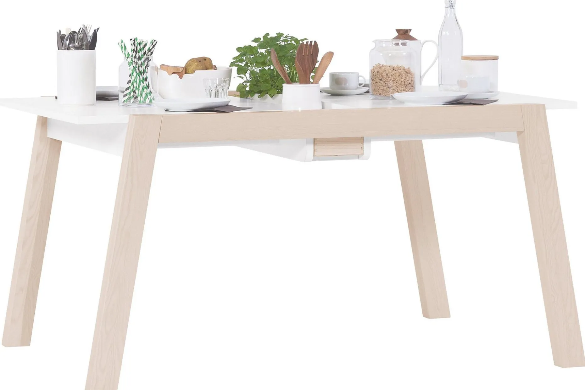 SPOT Sammenleggbart Spisebord Tre / Natur / Hvit
