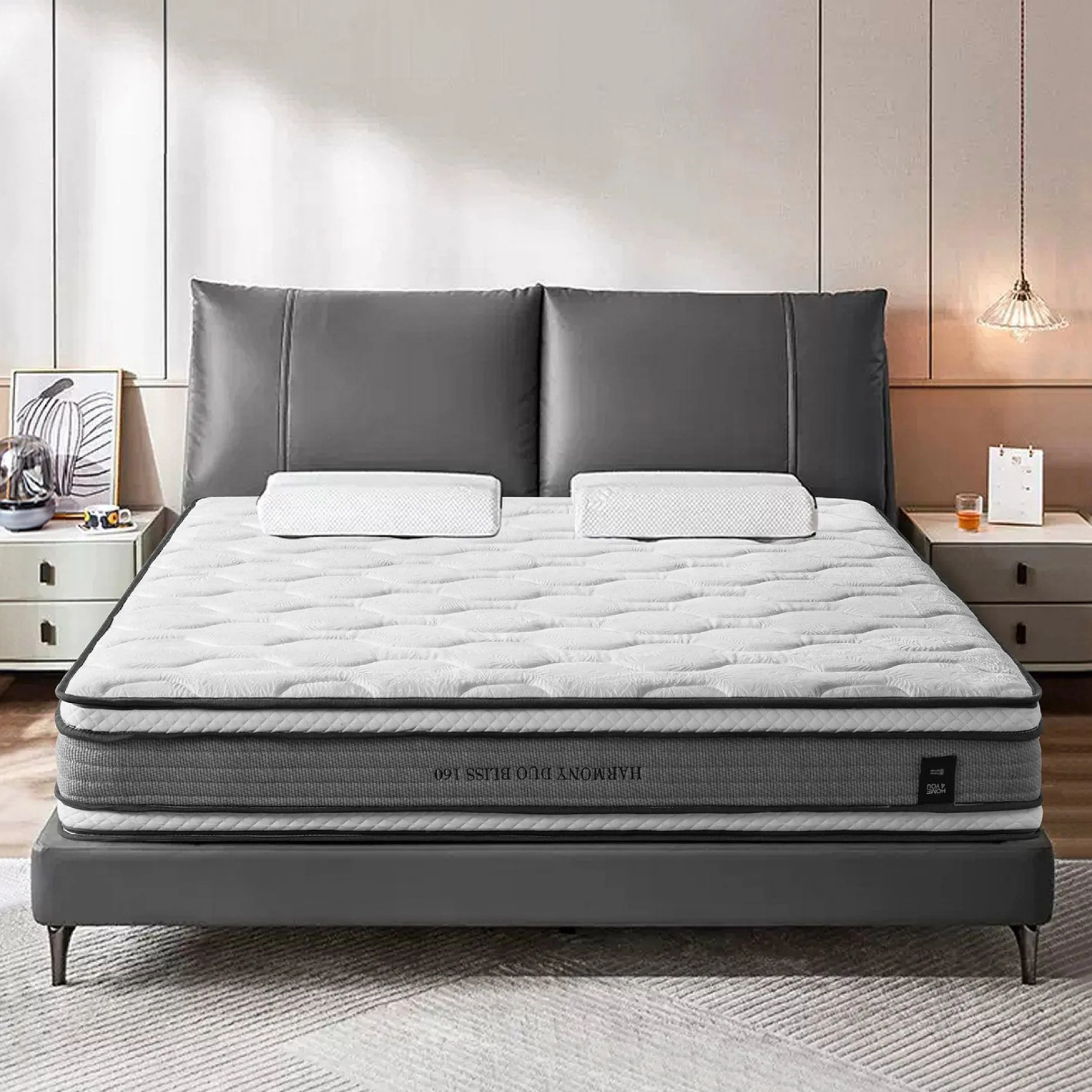 Springmadrass HOME4YOU Harmony Duo Bliss 160x200x28 cm vendbar