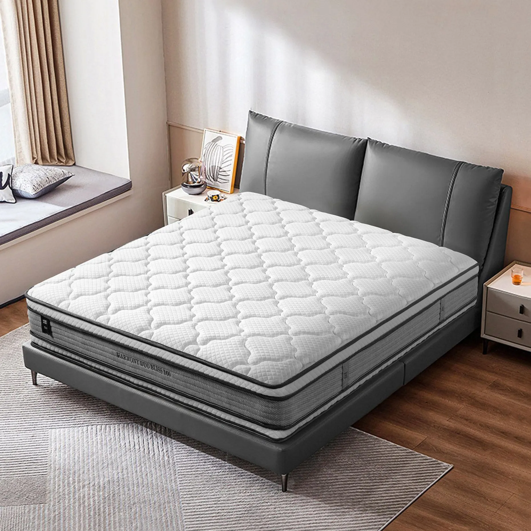 Springmadrass HOME4YOU Harmony Duo Bliss 160x200x28 cm vendbar