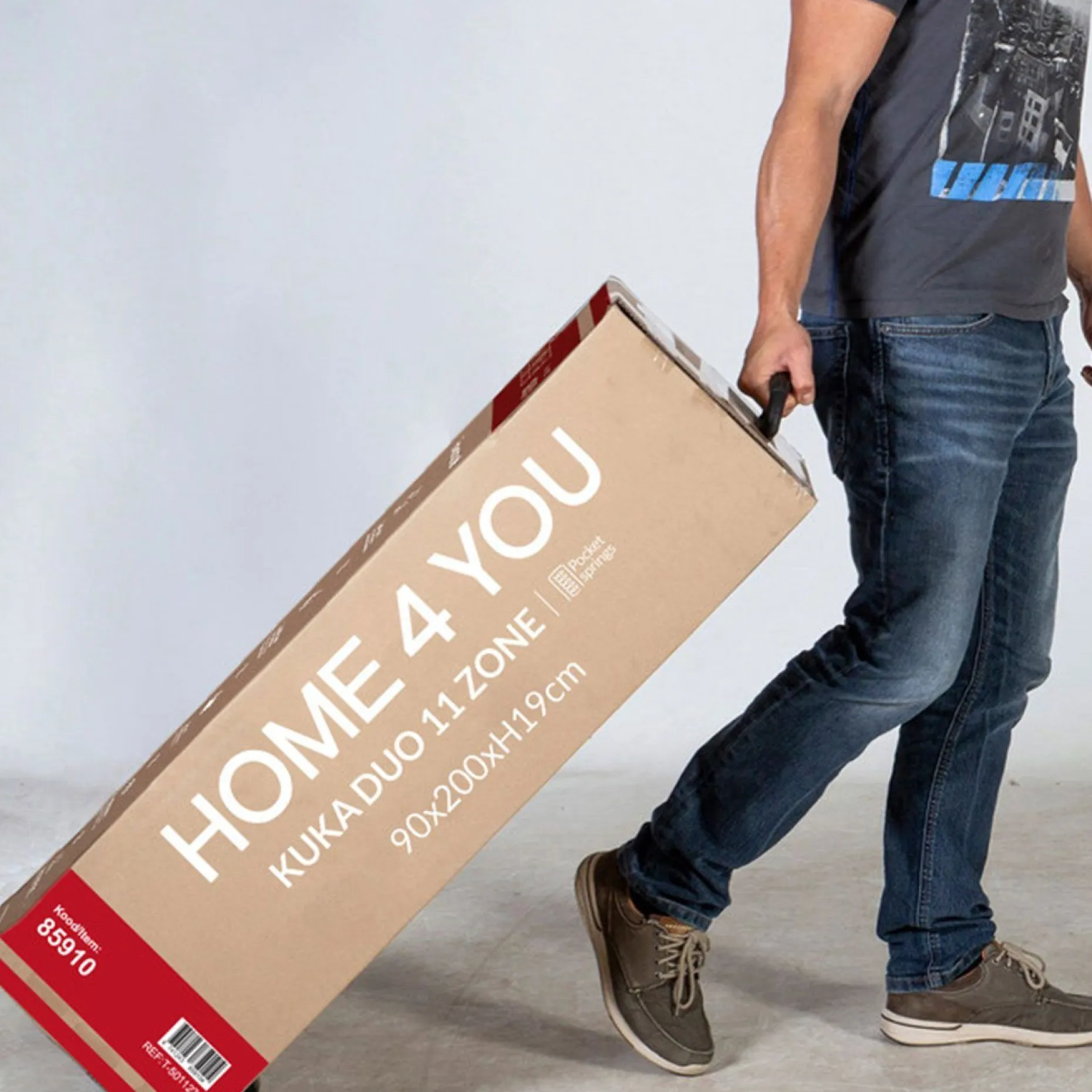 Springmadrass HOME4YOU Kuka Duo 11 soner 160x200x19 cm
