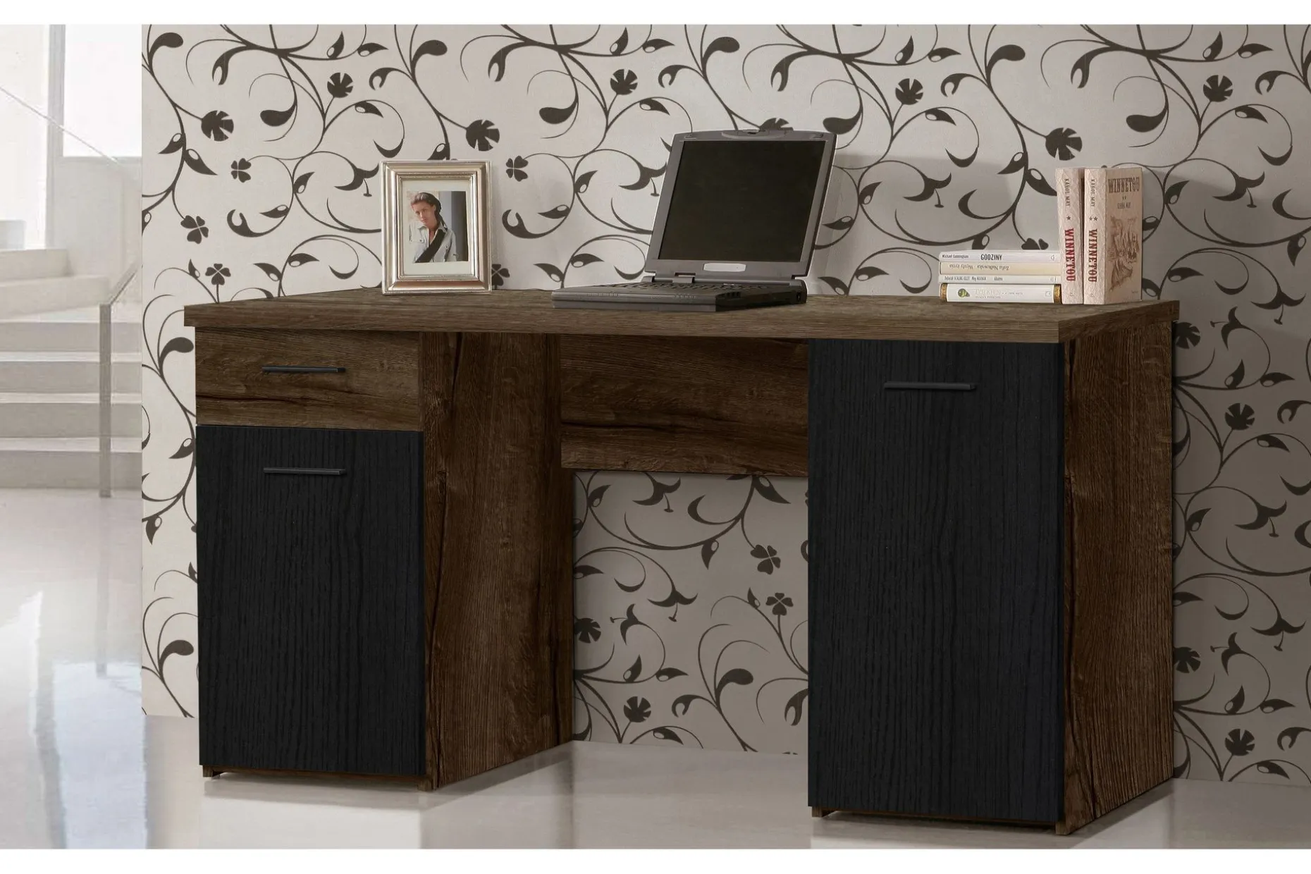 Sredets Skrivebord 110 cm 3 Skap