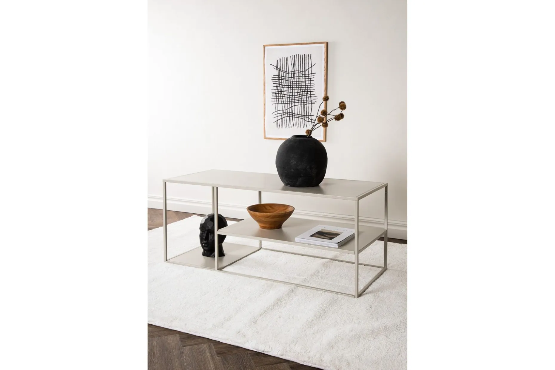 Staal Sofabord 120 cm