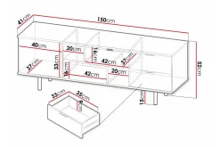 Staffin TV-benk 150 cm