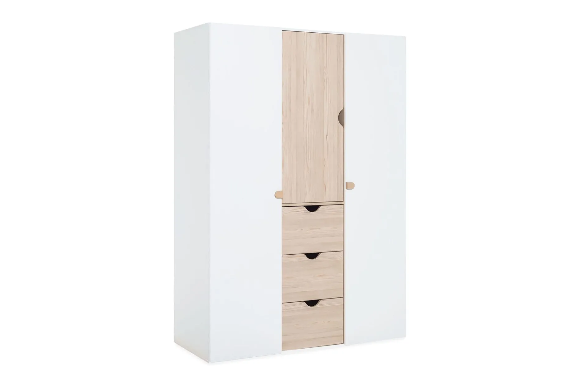 STIGE Garderobe Hvit / Tre / Natur