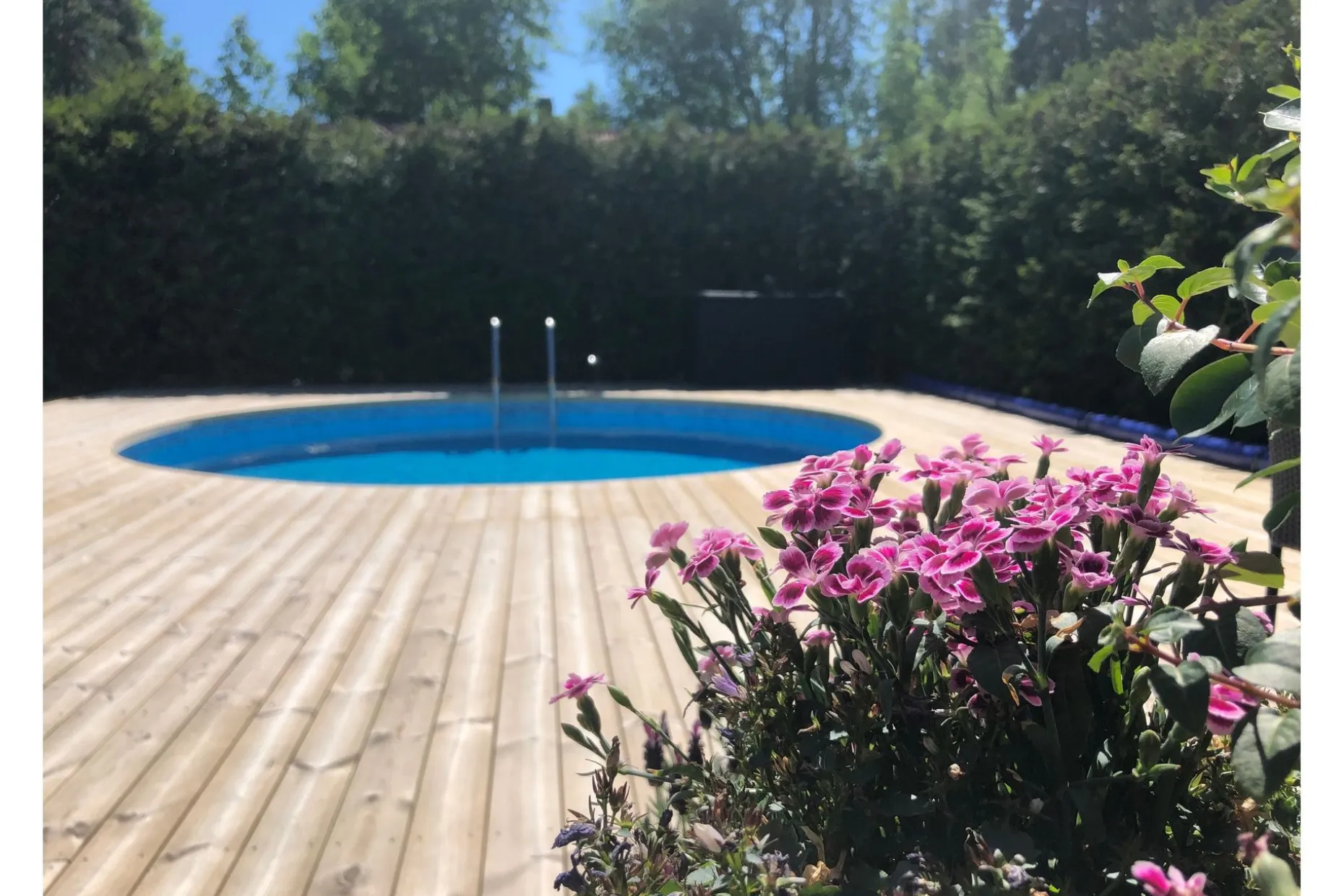 Stålveggsbasseng Premium Rund 5,0x1,5m Innebygd L:Blå 0.6 Bl