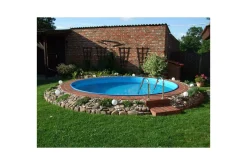 Stålveggspool Planet Pool Premium Rund Ø 3,5 m, Persia Blå, 1,2 m