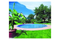 Stålveggspool Planet Pool Premium Rund Ø 3,5 m, Persia Blå, 1,2 m