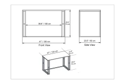Stodene Skrivebord 120 cm Marmormønster