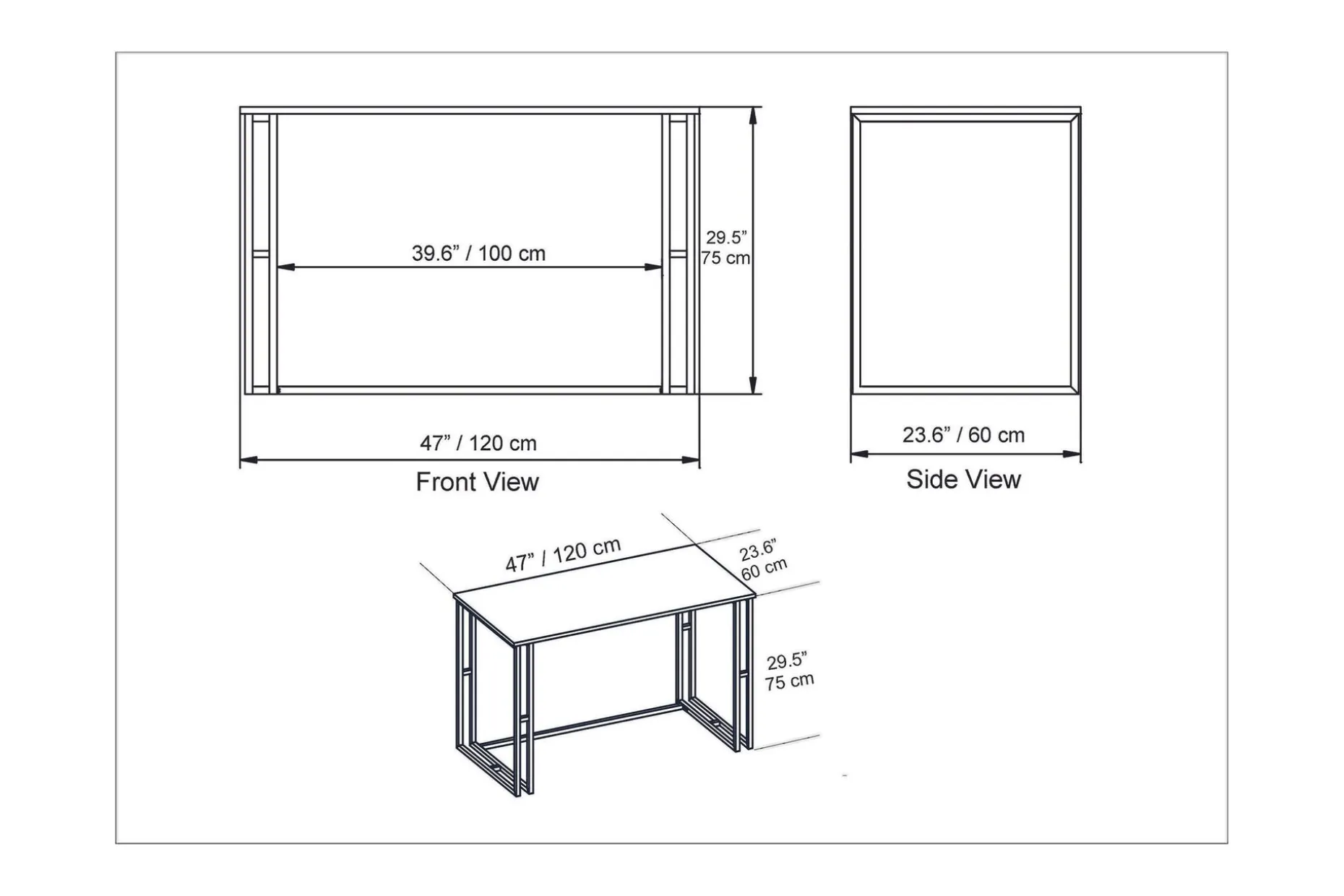Stodene Skrivebord 120 cm Marmormønster