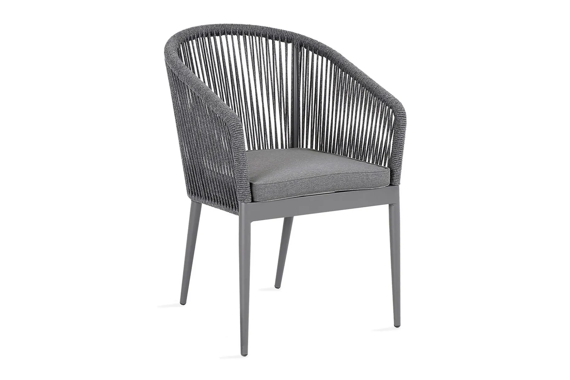 Stol ECCO 57x65xH81cm grå/aluminium