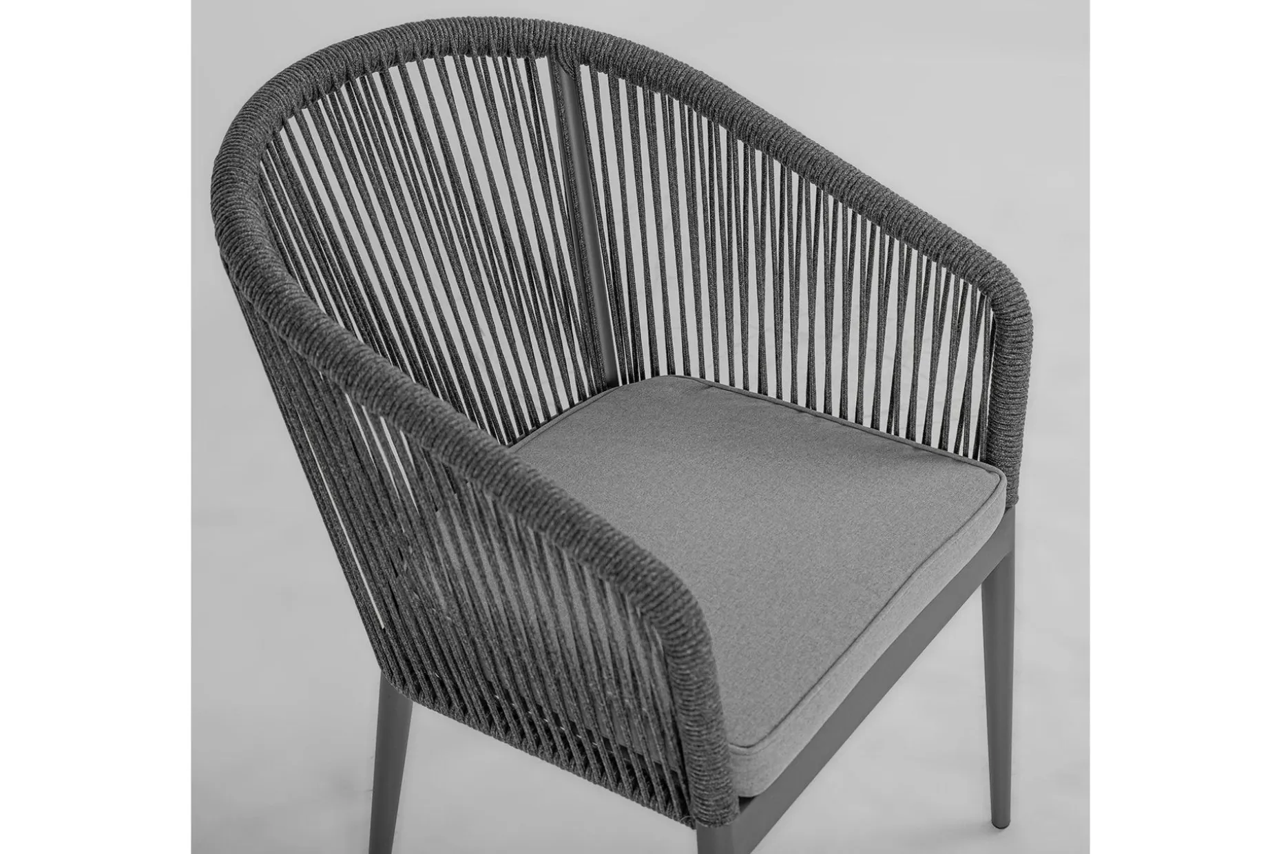 Stol ECCO 57x65xH81cm grå/aluminium