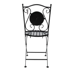 Stol HOME4YOU Checker svart metall