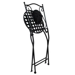 Stol HOME4YOU Checker svart metall