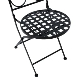 Stol HOME4YOU Checker svart metall