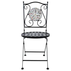 Stol HOME4YOU Checker svart metall