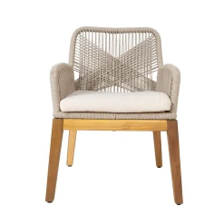 Stol HOME4YOU Florida 58x66x83 cm Akasie, beige