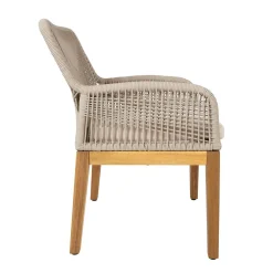 Stol HOME4YOU Florida 58x66x83 cm Akasie, beige