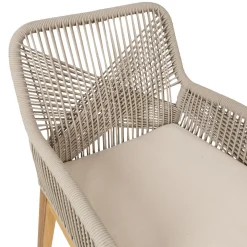 Stol HOME4YOU Florida 58x66x83 cm Akasie, beige