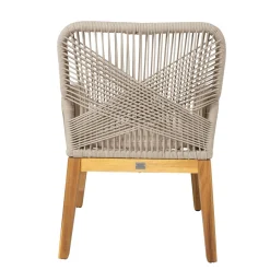 Stol HOME4YOU Florida 58x66x83 cm Akasie, beige
