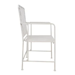 Stol HOME4YOU Jasmine antikk hvit metall
