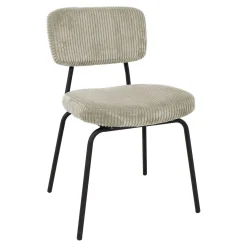 Stol HOME4YOU Keiu 46x51x76 cm Lys beige kordfløyel