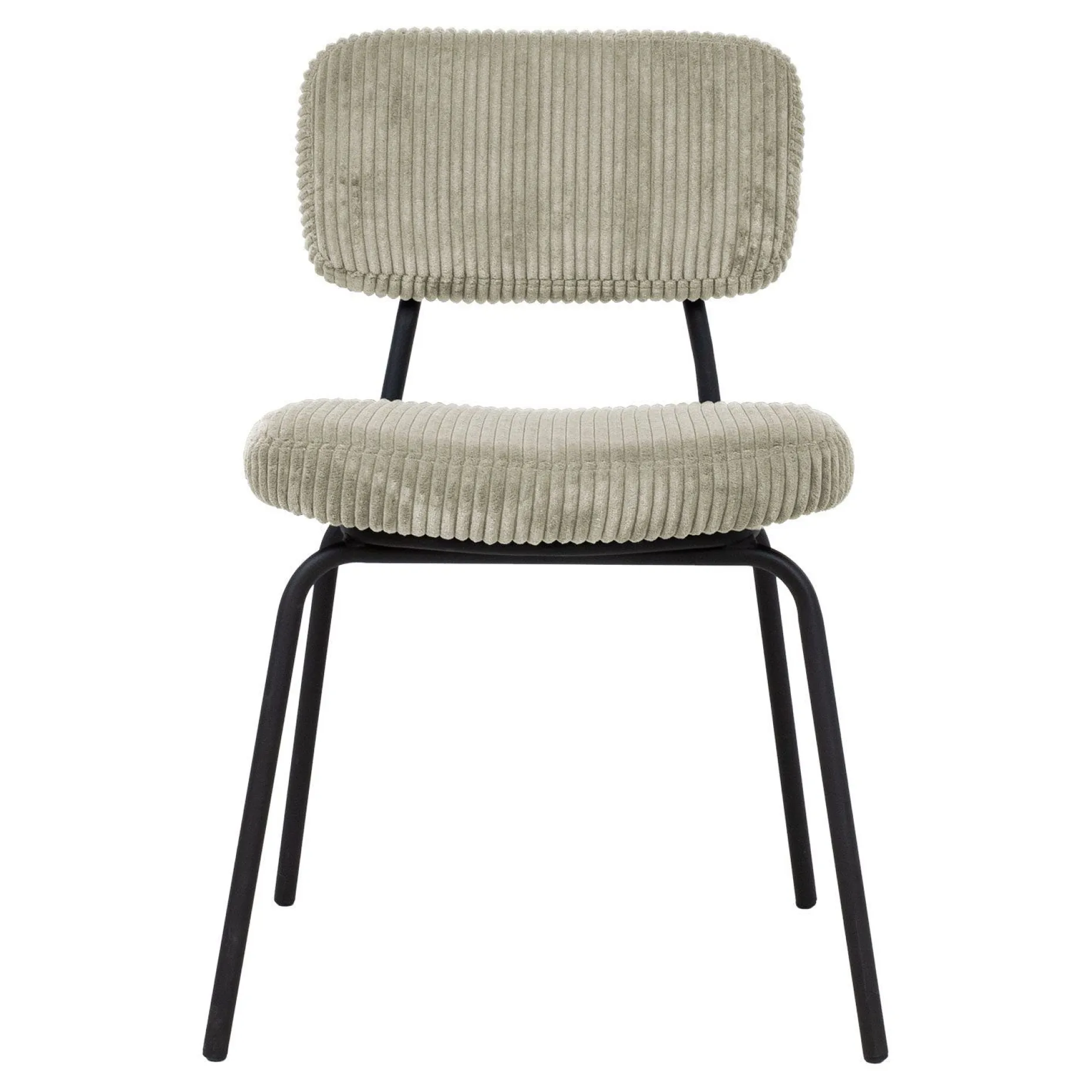 Stol HOME4YOU Keiu 46x51x76 cm Lys beige kordfløyel