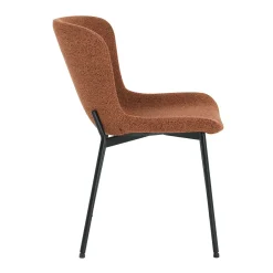 Stol HOME4YOU Manolo Rustbrun bouclé