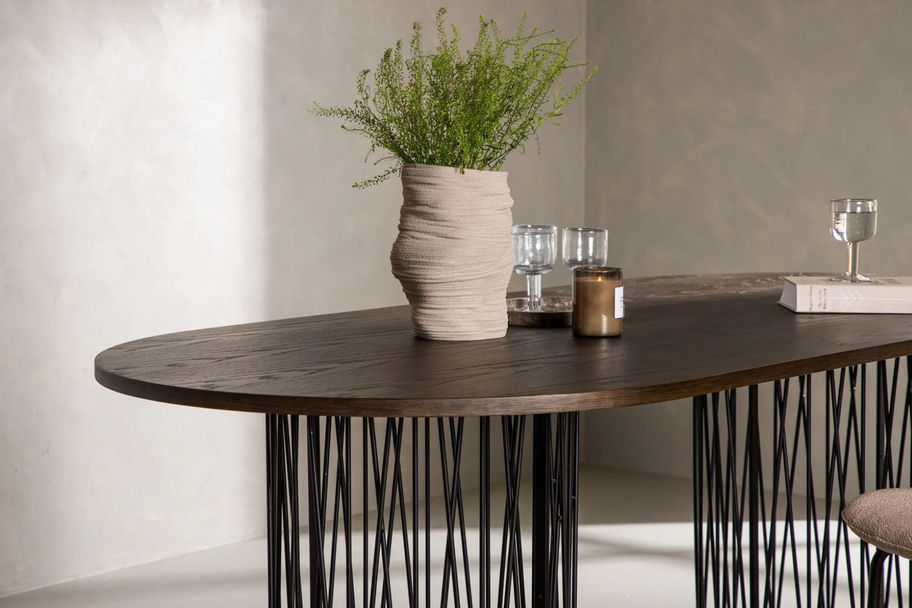 Stone Spisebord 220x100x74 cm Oval